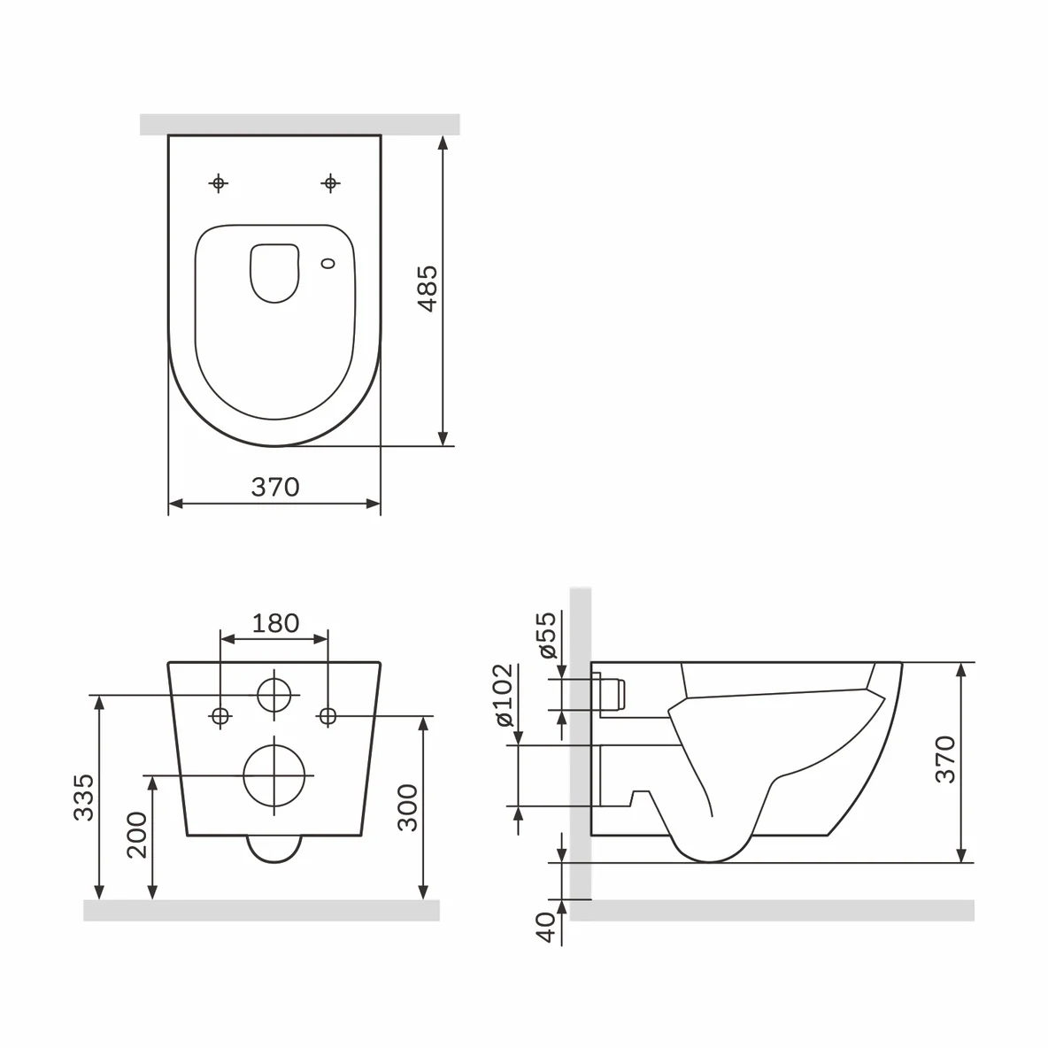 Toaleta wisząca AM.PM Like CLA1900PSC Tornado bezramkowe, z siedziskiem Microlift, białe