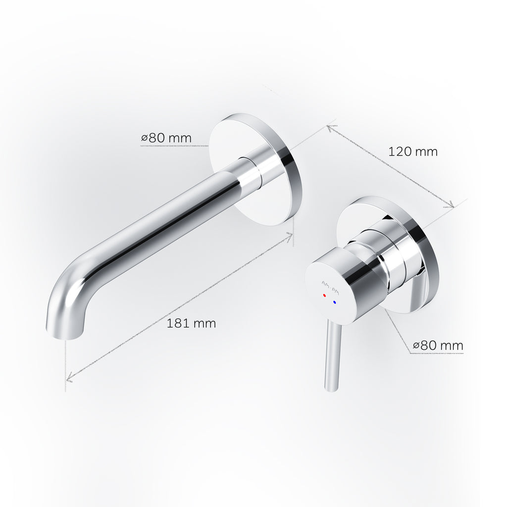 Eingebaute Armatur mit Auslauf AM.PM Gem FPA72600 Einhebel, Chrom