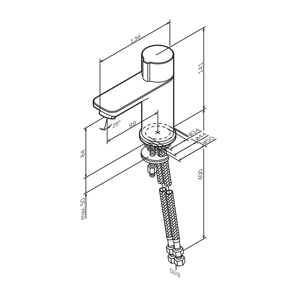 Washbasin mixer (faucet) AM.PM X-Joy FXT02500 TouchReel, Chrom