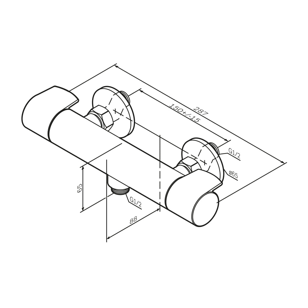Duscharmatur AM.PM X-Joy FXA40000 Thermostat, Chrom