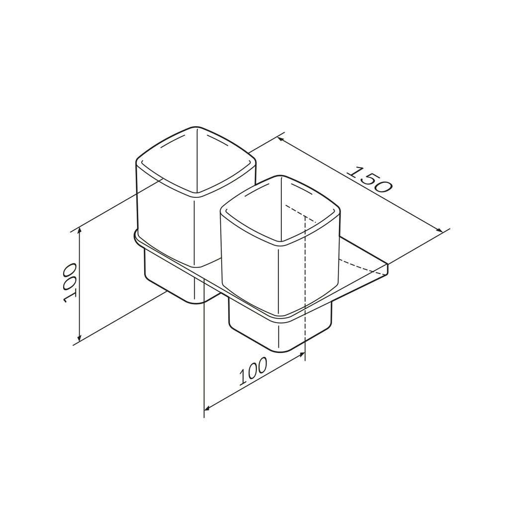 Zahnputzbecher AM.PM Inspire 2.0 AIB343422 Doppelter, Schwarz