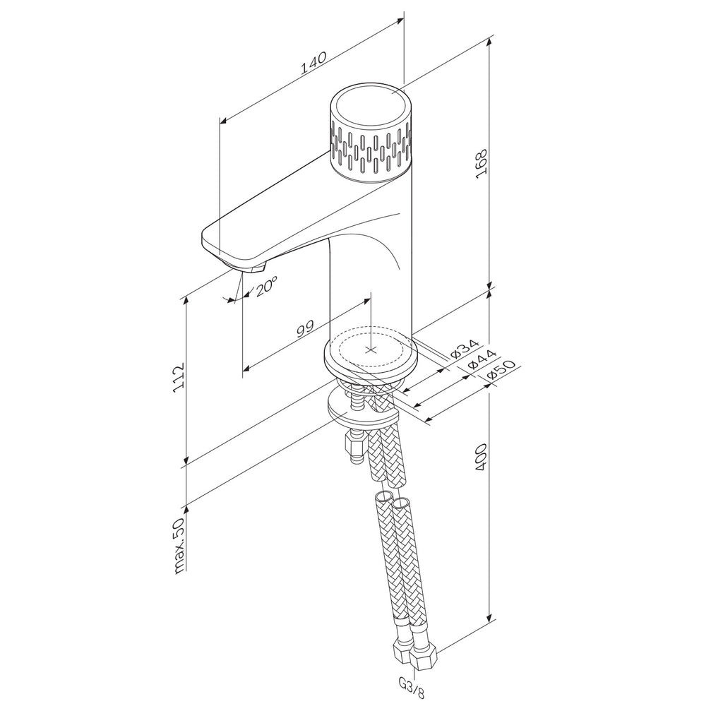 Washbasin mixer (faucet) AM.PM Gem FGA02400 Single lever, Chrom