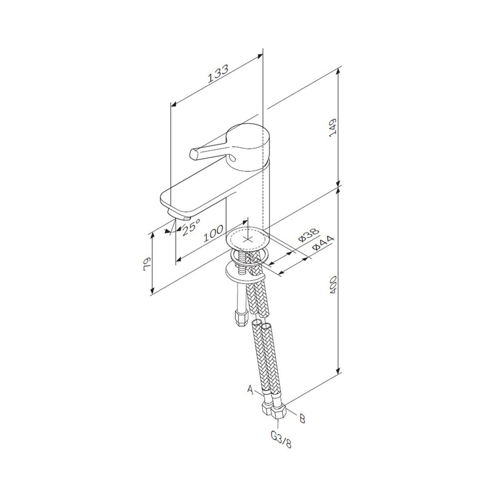 Washbasin mixer (faucet) AM.PM X-Joy S FXB02133 Single lever, White