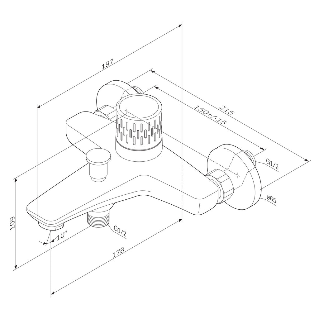 Shower and bath mixer (faucet) AM.PM Gem FGA10400 Chrom