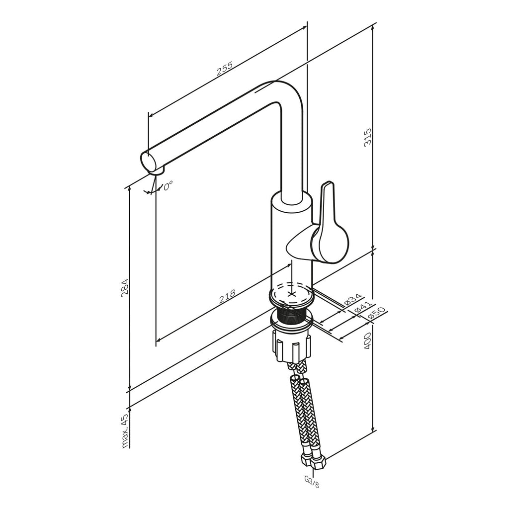 Kitchen mixer (faucet) AM.PM X-Joy FXB05000 Chrom