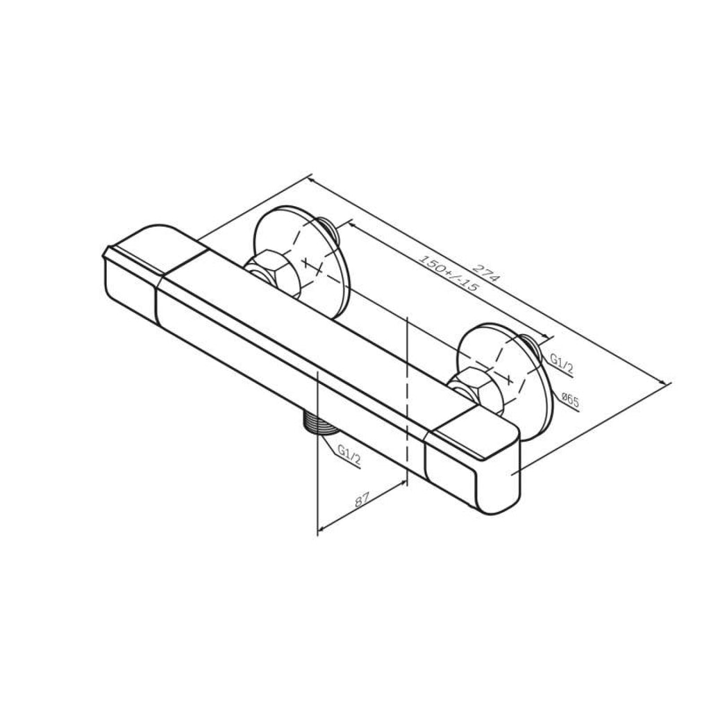 Duscharmatur AM.PM Func FNA40022 Thermostat, Schwarz