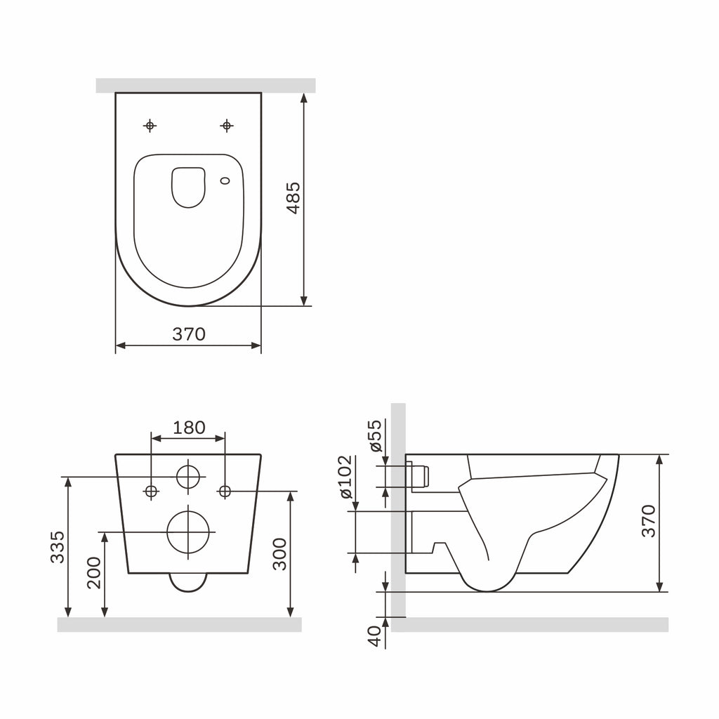 Závesné WC AM.PM Like CLA1900PSC bezokrajové, so sedadlom Microlift, biele