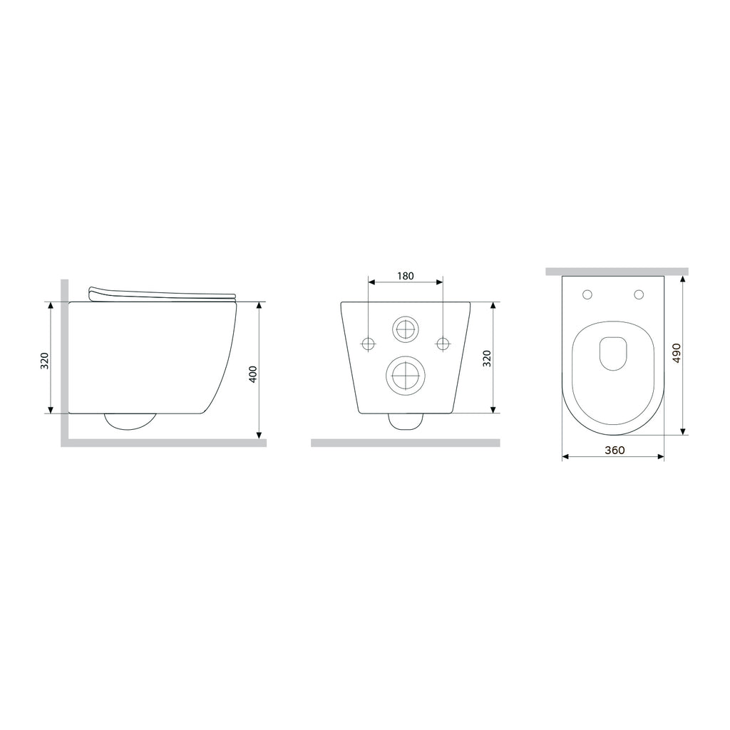 Hängetoilette AM.PM X-Joy S CXB1701SC Randlos, mit Softclose-Sitz, Weiß