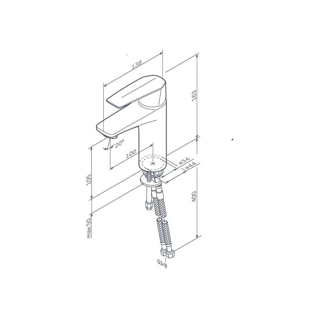 Washbasin mixer (faucet) AM.PM Gem FGA02122 Single lever, Black