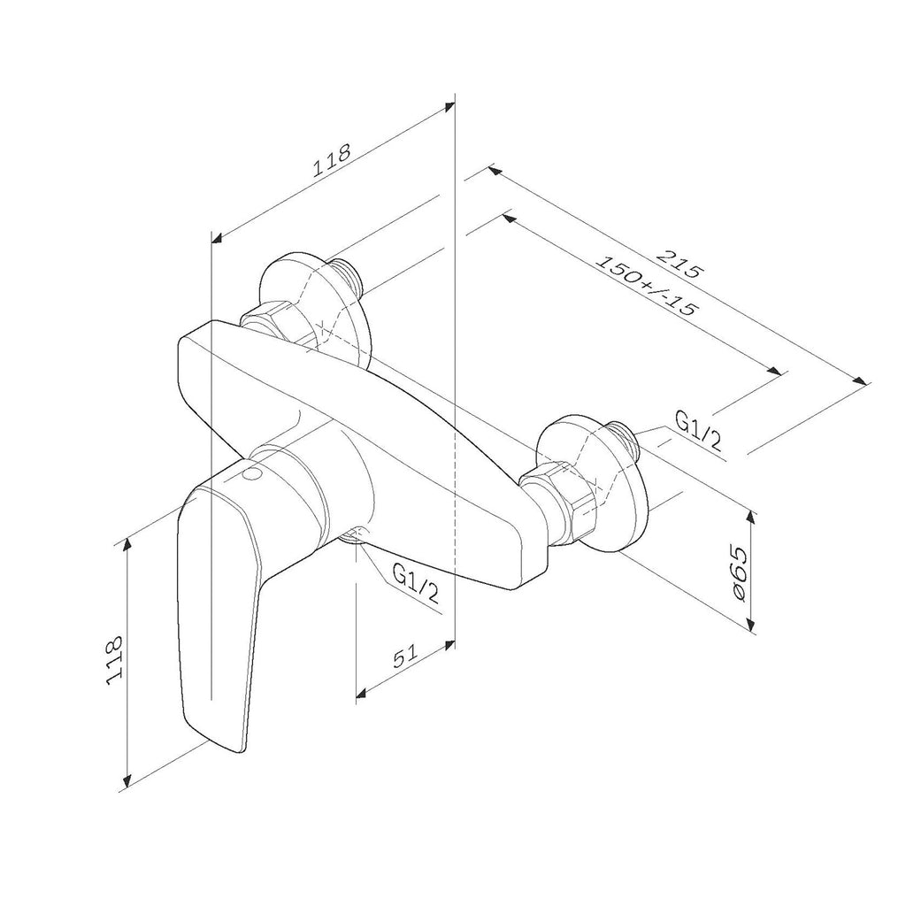 Duscharmatur AM.PM Gem FGA20000 Einhebel, Chrom