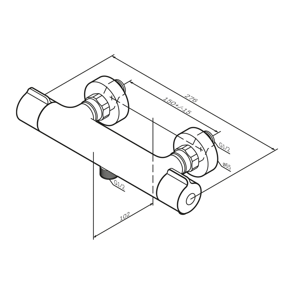 Duscharmatur AM.PM Gem FGA40000 Thermostat, Chrom