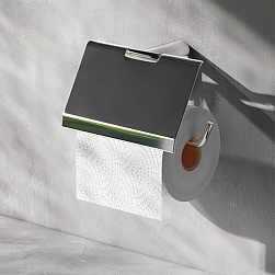 Держатель для туалетной бумаги AM.PM X-Joy A84341400 с крышкой