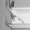 Шторка на борт ванны 80 AM.PM Gem W90BS-080-140CM неподвижная матовое стекло