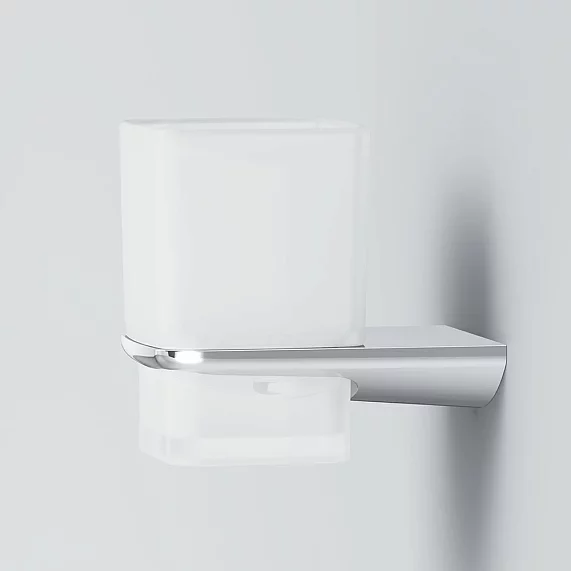 Стеклянный стакан AM.PM Inspire 2.0 A50A34300 с настенным держателем