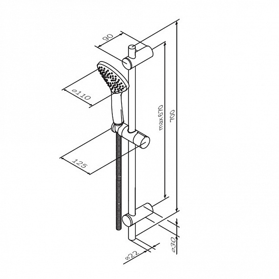 AM.PM Gem F0190033 душ гарнитурасы,ақ