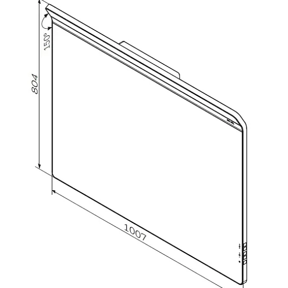 Зеркало 100 AM.PM Inspire 2.0 M50AMOX1001SA с антизапотеванием