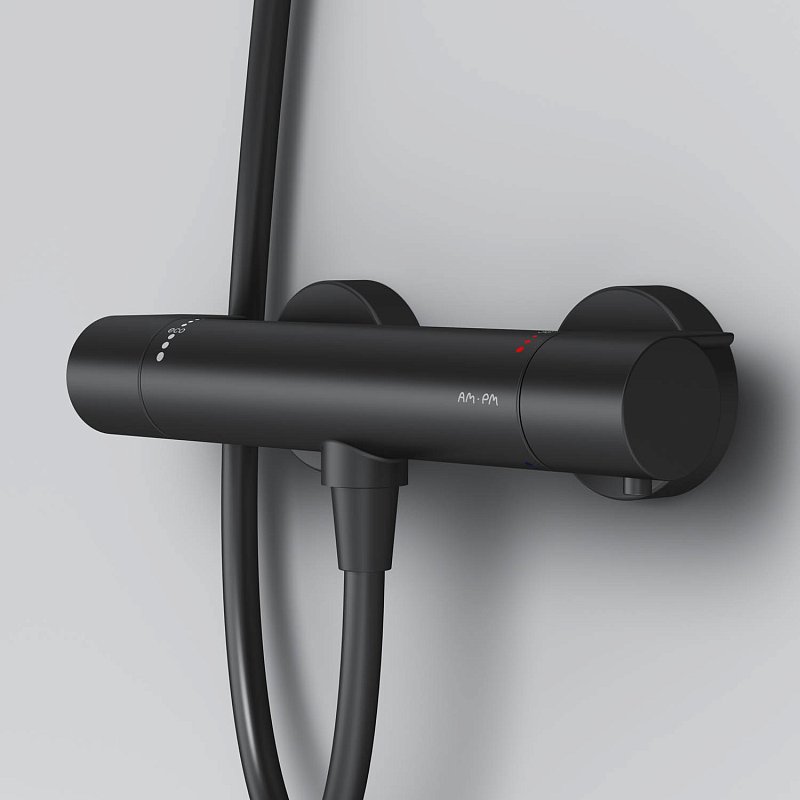 Duscharmatur AM.PM X-Joy FXA40022 Thermostat, Schwarz