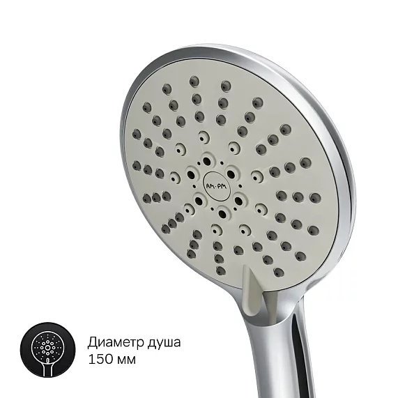 Ванна мен душқа арналған араластырғыш  AM.PM X-Joy F85A95000 ұзын шүмекпен және душ лейкамен